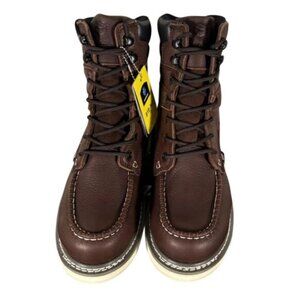 SUREWAY Heavy Duty Soft Toe Full Grain Leather Work Boots Red Wine Size 12 NEW